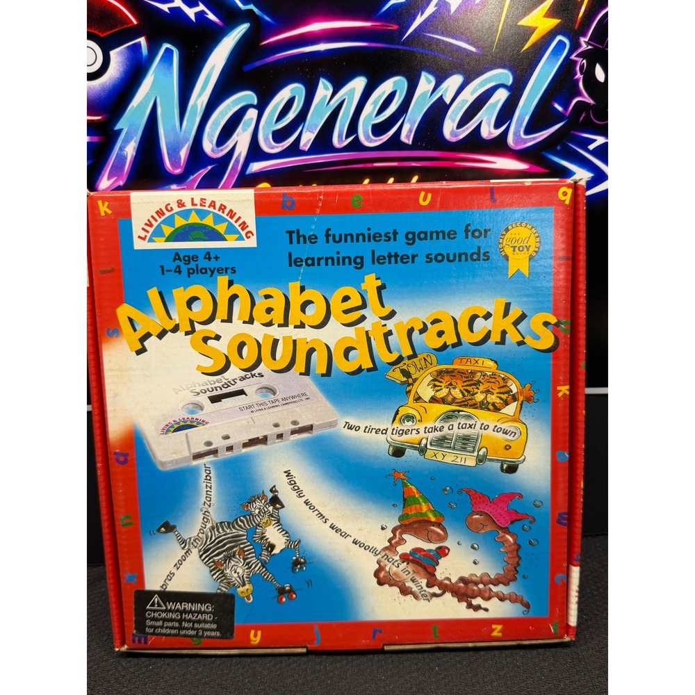 Living & Learning Alphabet Soundtracks Educational Board Game Phonics Cassette